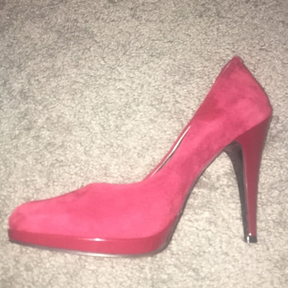 Nine West Rocha Dark Red Suede Platform Pump - Picture 7 of 7